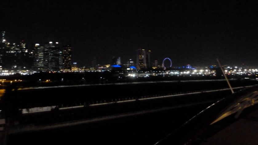 Night view of Singapore.