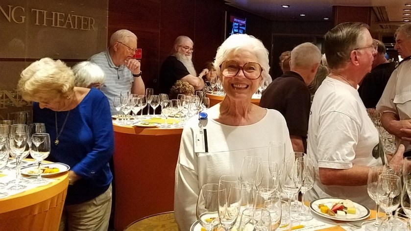 Sandy at the Moscato Wine Tasting