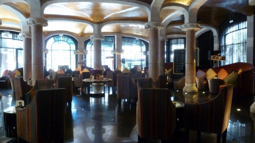 Cafe Vienes in the Case Fuster Hotel, Barcelona, Spain.