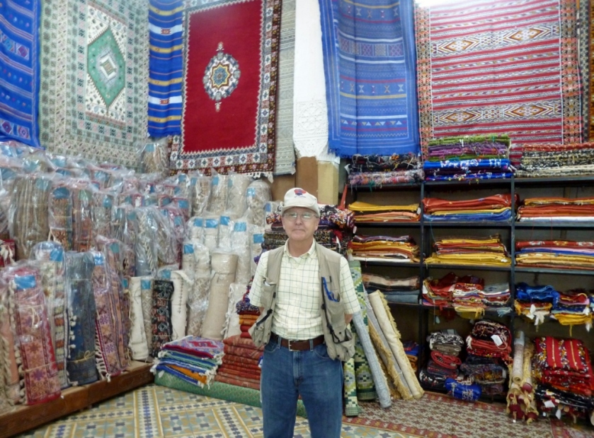 Rog in the rug section of Expositional Artisinal in central Casablanca