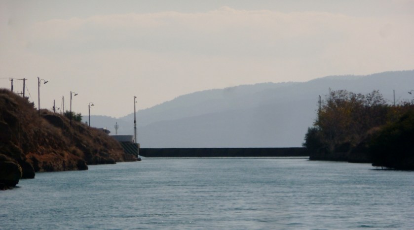 The lock closing behind us.