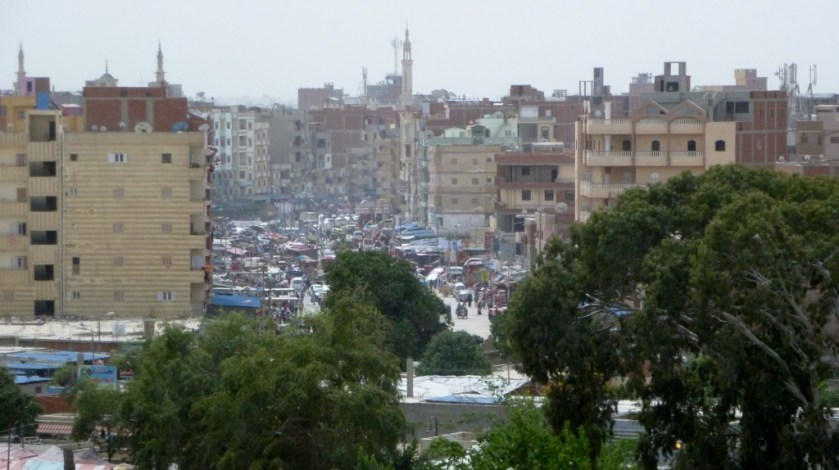 a bustling market town along the canal