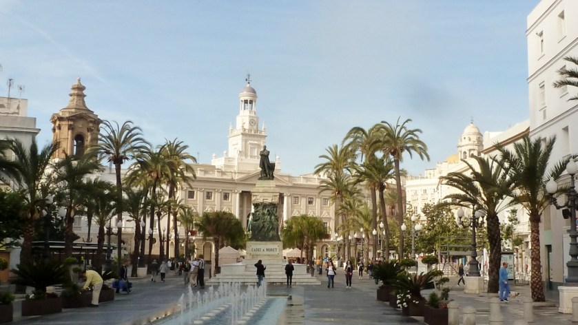 The main square in Cadiz, Spain.