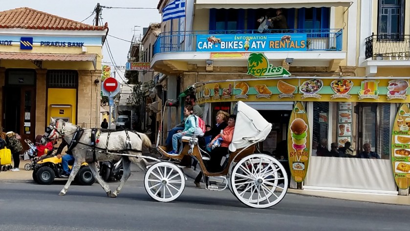 Carriage rides through Aegina town.