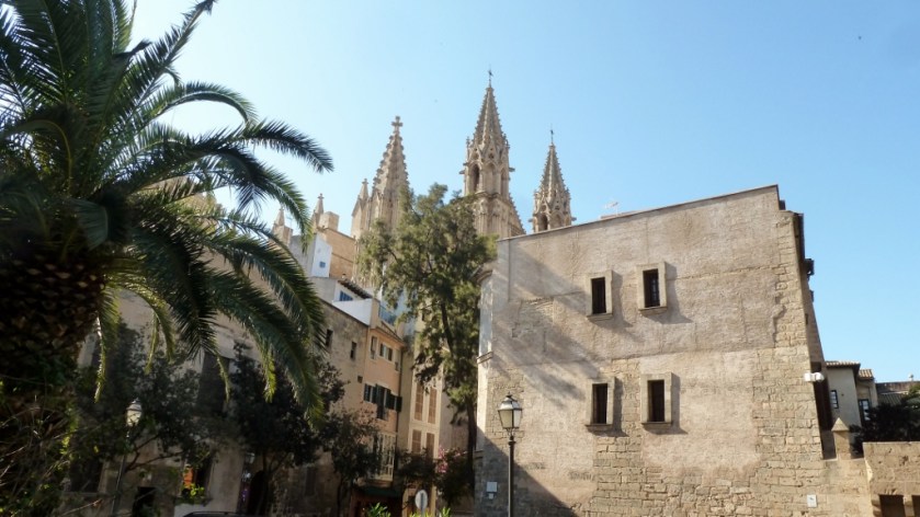 Steeples of the Cathedral peeking over rooftops!