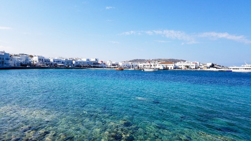 The Old Port in Mykonos, Greece.