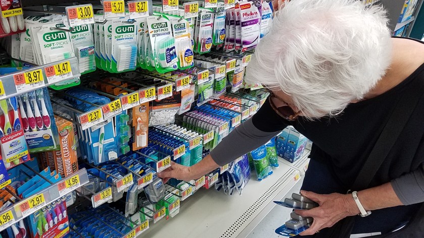 gathering 4 month's worth of toiletries