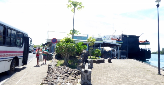 Transportation is readily available at the ferry dock.