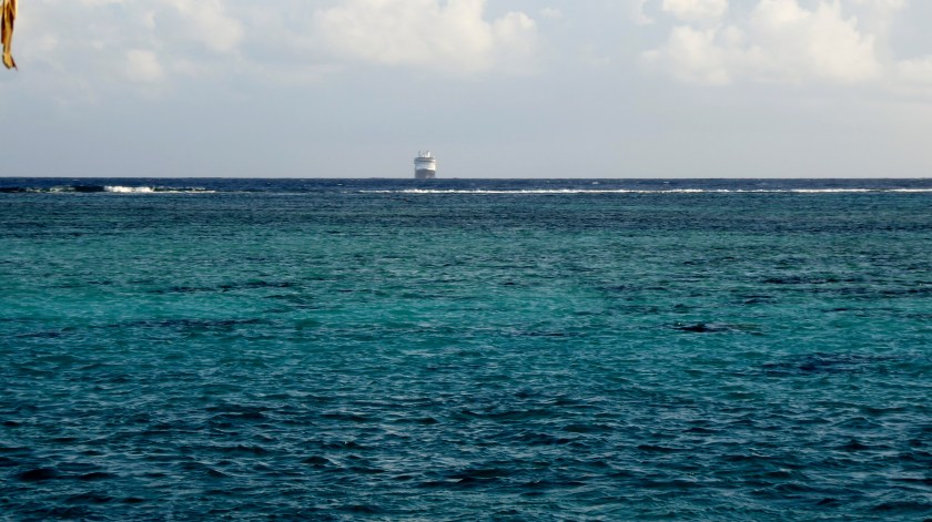 We will watch the MS Amserdam anchor in Opunohu Bay from our bungalow!