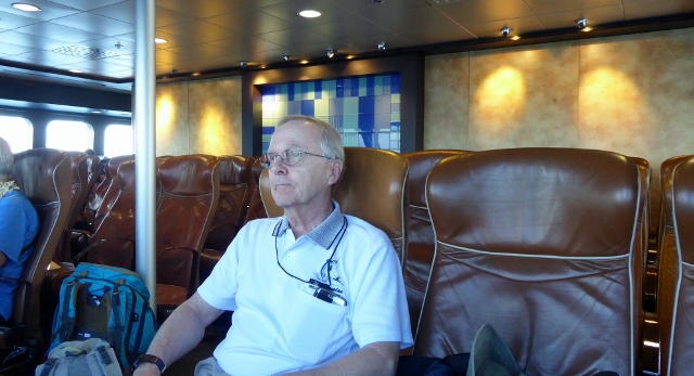 Riding to Moorea in comfort.