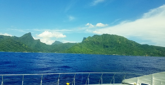 Moorea as seen from the ferry.