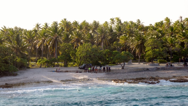 Locals waving us off.