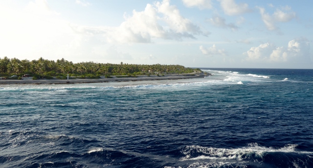 And now entering the Pacific once again.