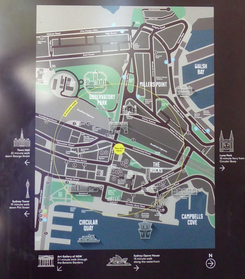 Map of The Rocks and Circular Quay
