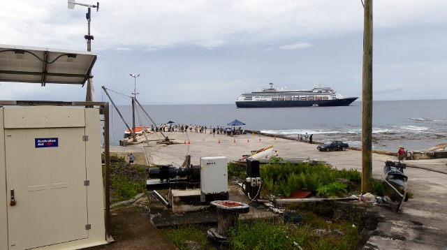 Returning to the tender dock.