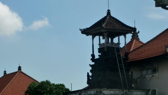 Detail of a community center building.