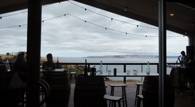 Looking out from Dudley's Cellar Door.