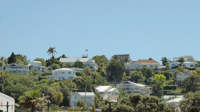 Lovely homes overlooking the town and sea.