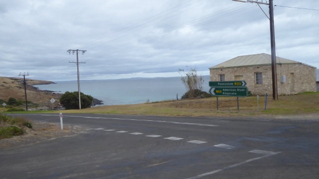 Driving out of town.