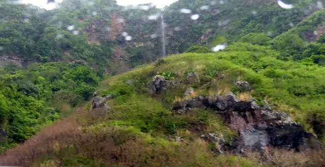 Waterfall seen from the shuttle as we return to ship.