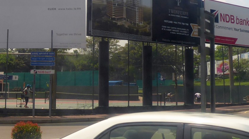 Wheelchair-bound tennis players spied as we drove thru the city.
