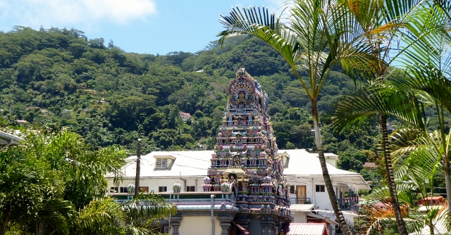 A small Hindu Temple seen on a side street in town.