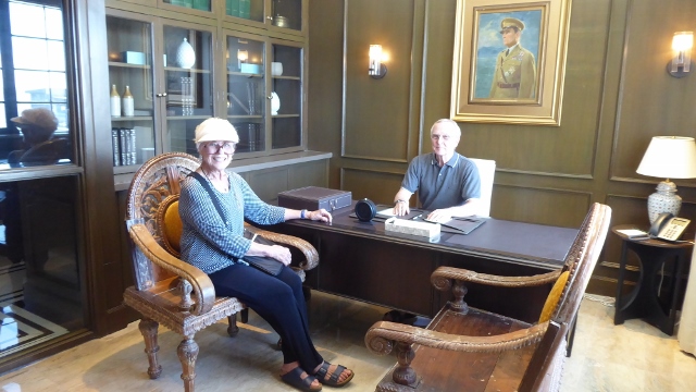 Today, the MacArthur Suite is rented out.  We are sitting in the office.