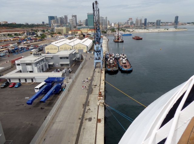On the dock in Luanda, Angola