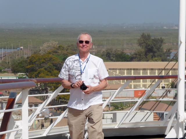 It is our custom to start a port day by taking photos from the aft deck.