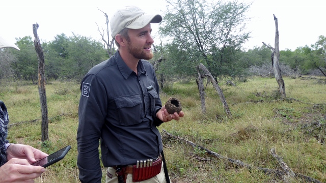 We stopped for a lesson on Dung Beetle balls.