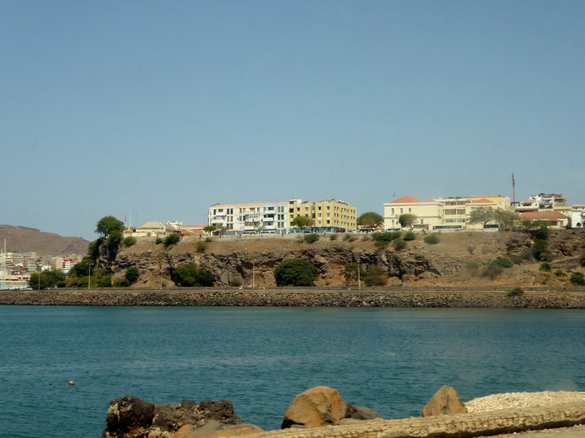 Taking the shuttle up to the plateau.