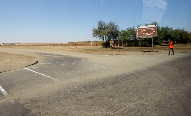 The town stops abruptly at the Namib Desert!
