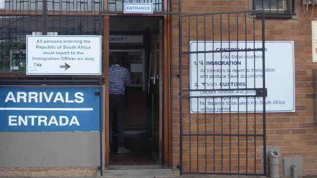 Entering South Africa from Mozambique.