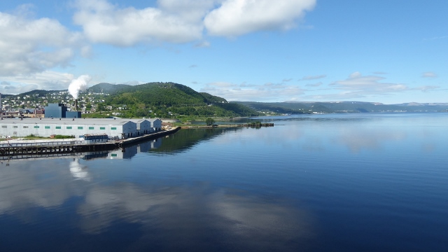 On the dock in Corner Brook, Newfoundland right next to the papermill