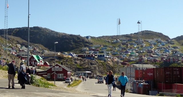 A view of the town as we walk back towards the ship.