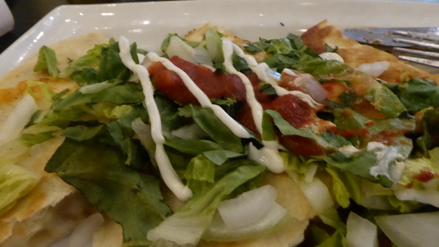 Chorizo Quesidilla at the El Jefe Mexican Restaurant--quite good!