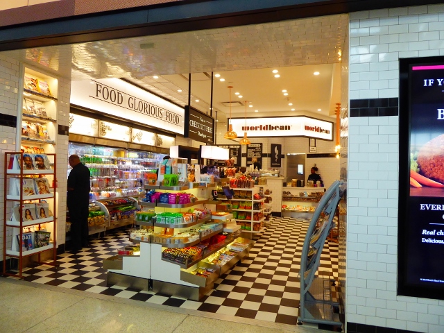 The shops are fresh and modern.