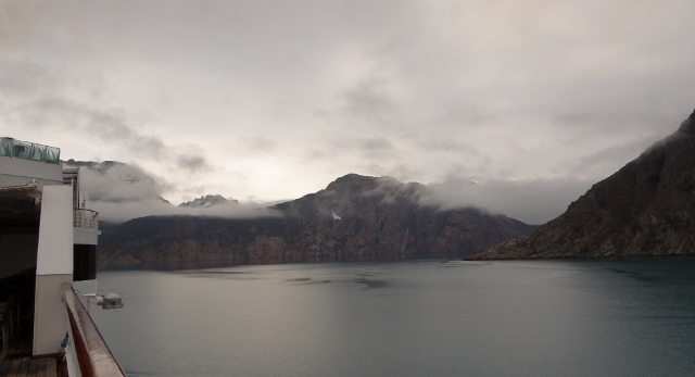 Prins Christian Sund can look bleak.