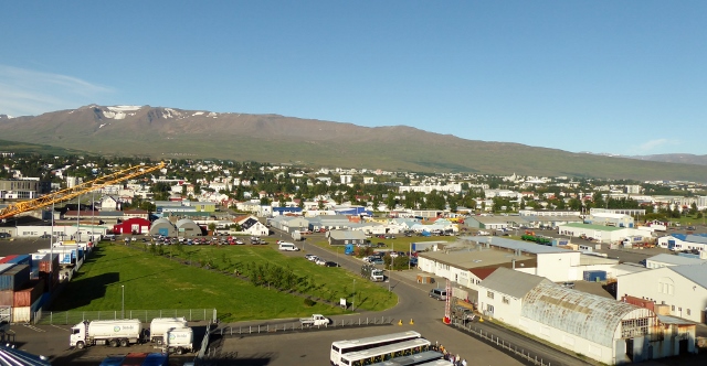 On the dock in Akureyri, Iceland.