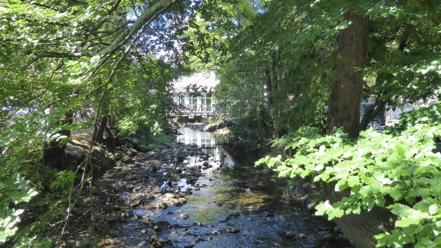 The hotel sits in a beautiful setting.