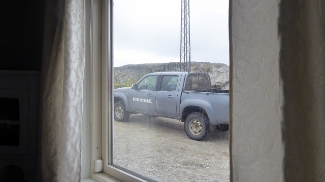 We saw this in the driveway.  Do you suppose it's the Courtesy Shuttle?