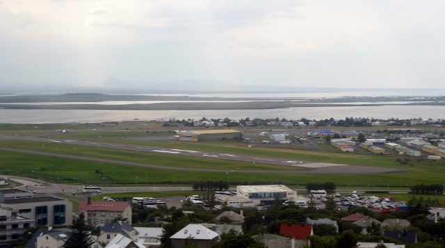 The Reykjavik Domestic Airport, right in the middle of the city!