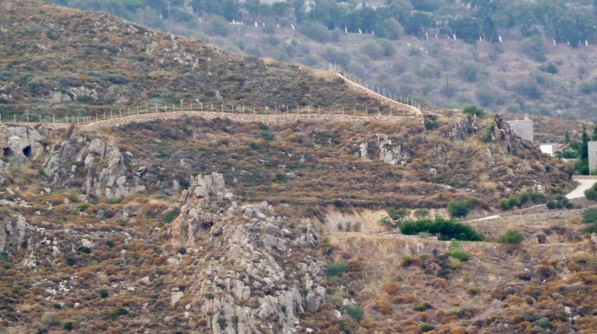 The road from Skala to Chora.  The Cave of the Apocalypse is along this route.