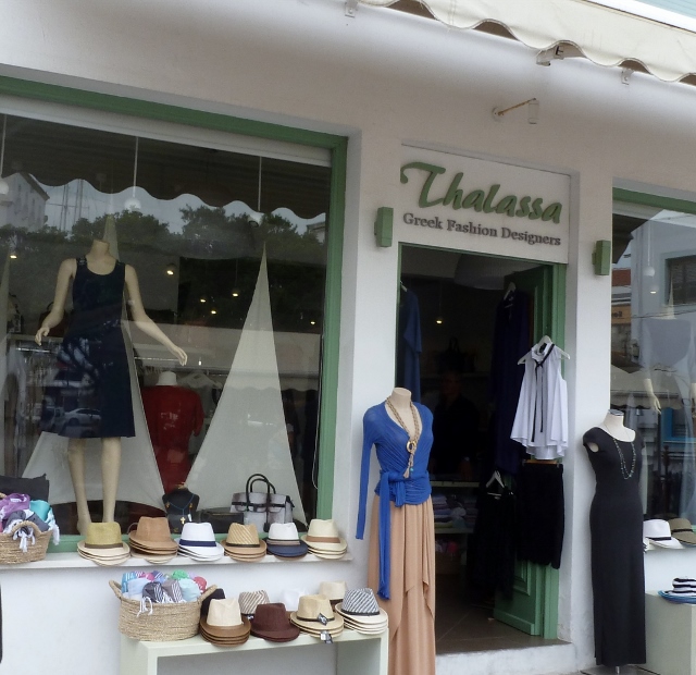 Boutique shopping in Skala.