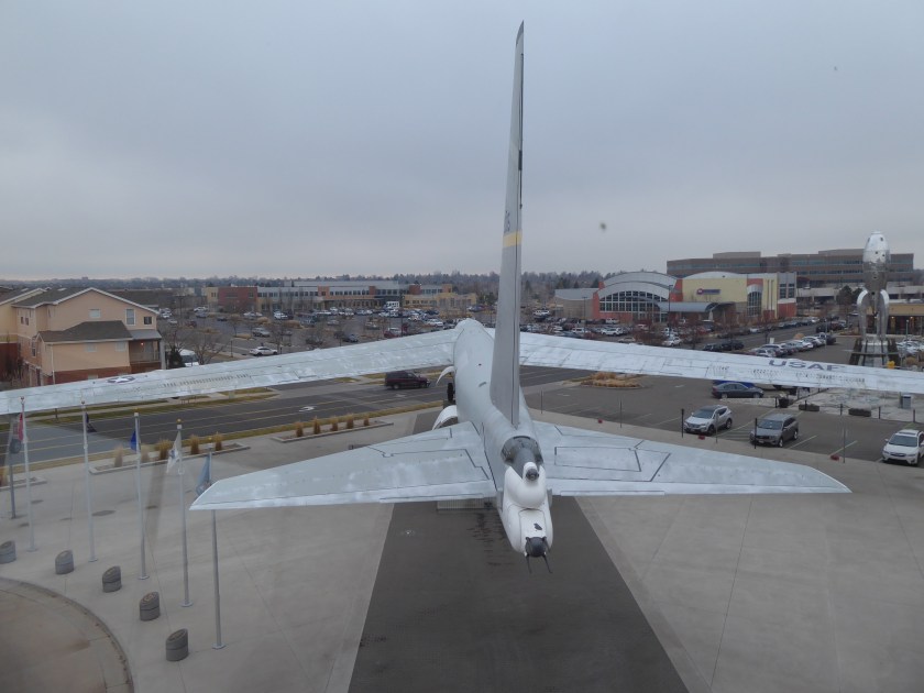 The B-52B overlooks the "new" town of Lowry.