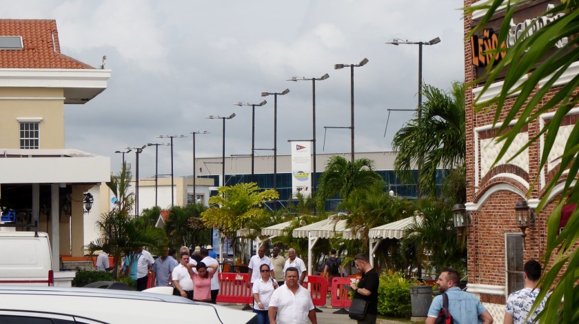 At the tender dock in the port city of Fuerte Amador.