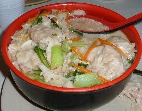 The local food is a tasty blend of french and polynesian methods and spices.