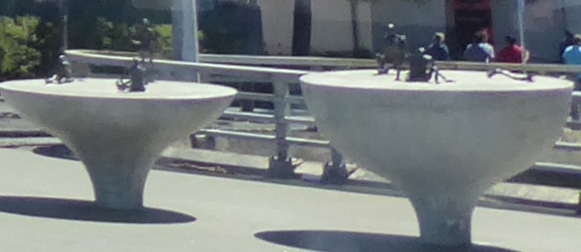 Isn't this Interesting artwork? We spotted this at a city bus stop.