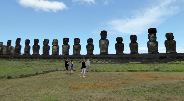 We proceeded to the Ahu Tongariki Moai.