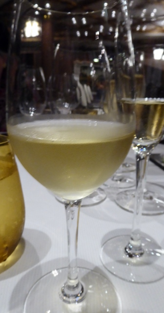 The wine served with the scallops is from Spain, Fillaboa Albarino